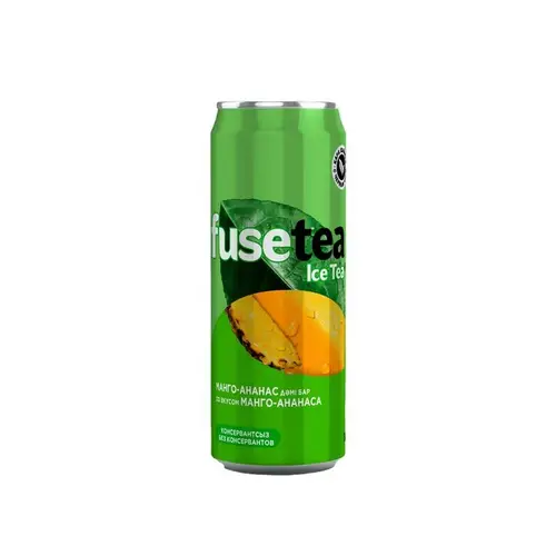 Fuse Tea, холодный чай fuse tea 0,33л манго и ананас ж/б, цена за шт, ШК: 5449000088680