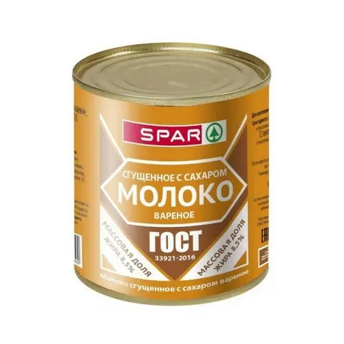 Spar, молоко spar 360гр сгущенное вареное 8,5%, цена за шт, ШК: 4603274003874