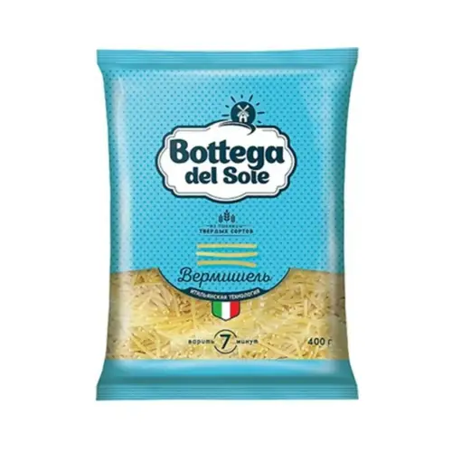 МАКАРОНЫ BOTTEGA DEL SOLE 400ГР ВЕРМИШЕЛЬ, ШК: 4690329010789