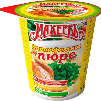 ПЮРЕ МАХЕЕВ 40гр КАРТОФЕЛЬНОЕ КУРИЦА/ЗЕЛЕНЫЙ ЛУК, ШК: 4604248007157