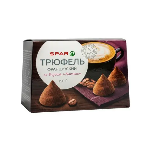 Spar, конфеты spar 150гр трюфель француз. латте, цена за шт, ШК: 4607016092843