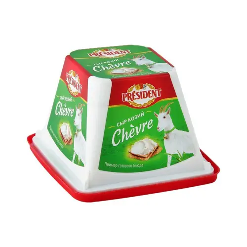 СЫР PRESIDENT 140гр 65% CHEVRE КОЗИЙ ТВОРОЖНЫЙ, ШК: 4607022663891