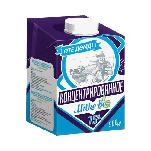 Milkово, молоко milkово 500мл 7,5% тба концентрированное, цена за шт, ШК: 4870144740317