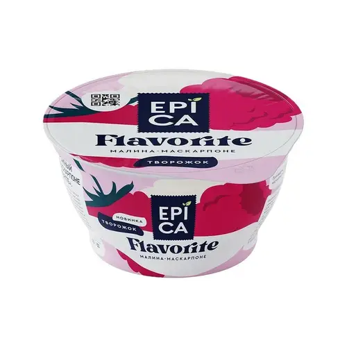 ТВОРОЖОК EPICA FLAVORITE 130гр МАЛИНА МАСКАРПОНЕ, ШК: 4606779971303