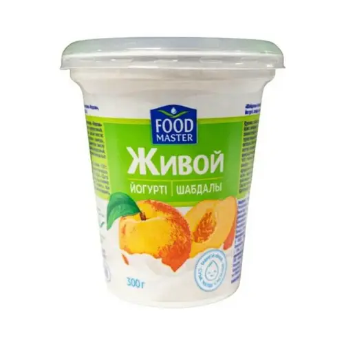 ЙОГУРТ ВЯЗКИЙ FOOD MASTER 300гр 1,5% ЖИВОЙ ПЕРСИК, ШК: 4870055001729