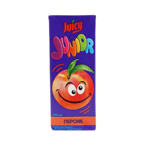 Juicy, сок juicy junior 0,2л персик, цена за шт, ШК: 4870234820875