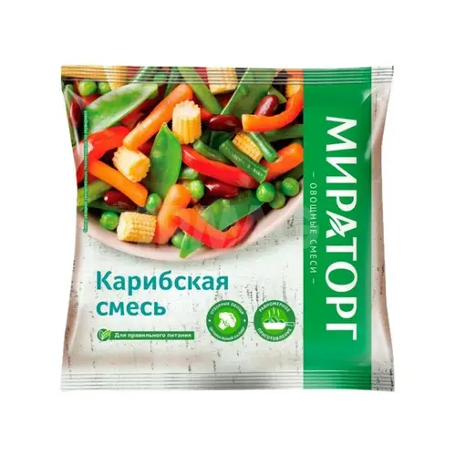 Мираторг, карибская смесь мираторг 400гр замороженная, цена за шт, ШК: 4607106443869