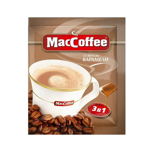 Maccoffe 3В1 В Уп, кофе maccoffee 10шт растворимый 3в1 caramel м/п, цена за шт, ШК: 8887290101929