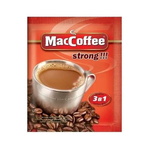 Maccoffee 3В1, кофе maccoffeе 20гр strong, цена за шт, ШК: 8887290101073