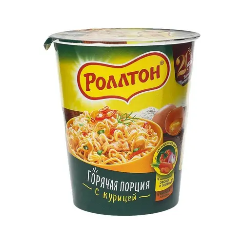 ЛАПША РОЛЛТОН 70гр С КУРИЦЕЙ/ЧАШКА, ШК: 4605496019442