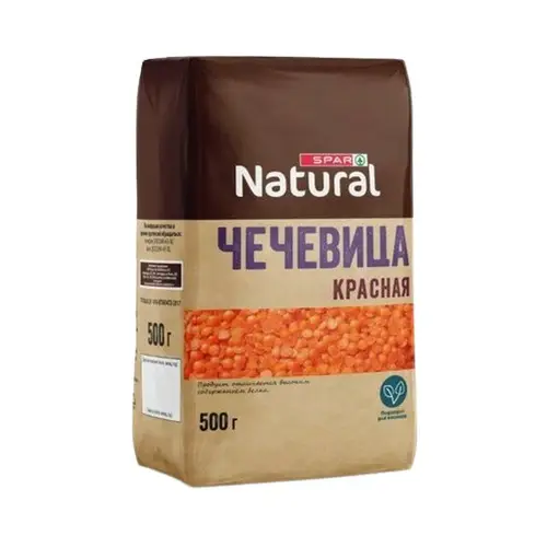 Spar Natural, чечевица spar 500гр красная, цена за шт, ШК: 4607072716943