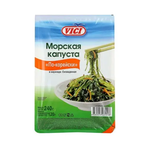 Vici, морская капуста vici 240гр по-корейски в маринаде, цена за шт, ШК: 4680023461208