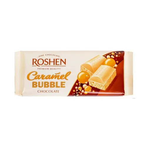 Roshen Плитшок, шоколад roshen 80гр пористый карамель, цена за шт, ШК: 4823077615191