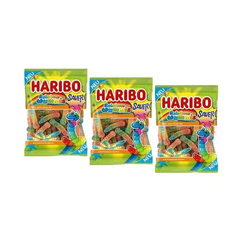 Haribo, мармелад haribo 160гр червячки, цена за шт, ШК: 8691216092549