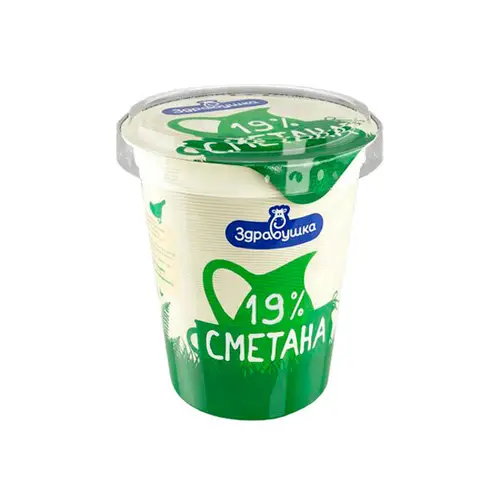 Сметана Здравушка 19% 380 г