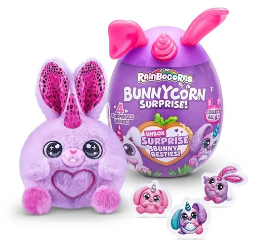 Игровой набор Zuru Rainbocorns сюрприз в яйце Bunnycorn Surprise плюш кролик + наклейки, в ассортименте