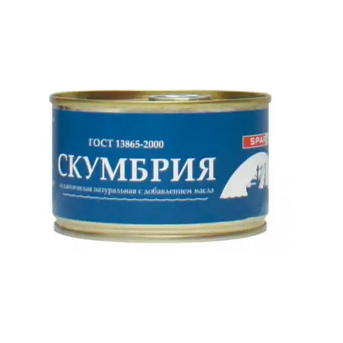 СКУМБРИЯ SPAR 240ГР НАТУРАЛЬНАЯ В МАСЛЕ КЛЮЧ, ШК: 4607019908561