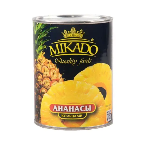 АНАНАСЫ MIKADO 580ГР КОЛЬЦАМИ Ж/Б, ШК: 4007415005480