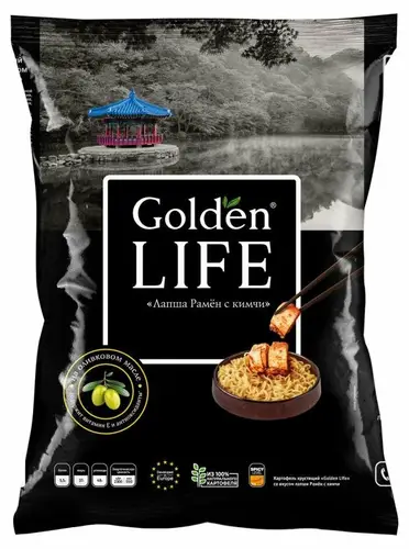 Чипсы Golden Life со вкусом Лапши рамен с Кимчи