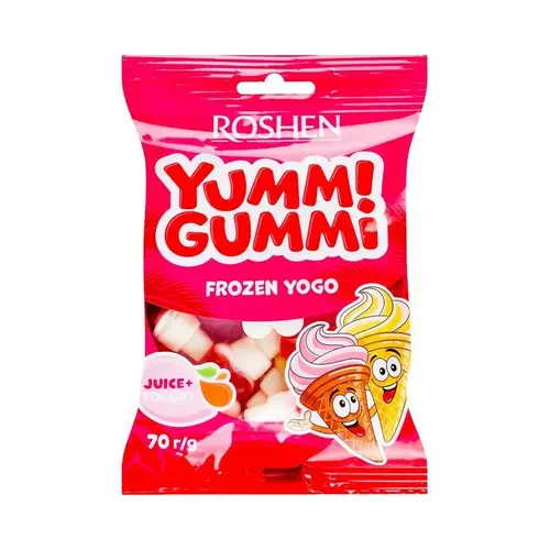 МАРМЕЛАД ROSHEN 70ГР YUMMI GUMMI FROZEN YOGO, ШК: 4823077636363