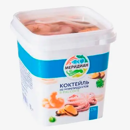 Коктейль Меридиан морепродукты в рассоле 270 г