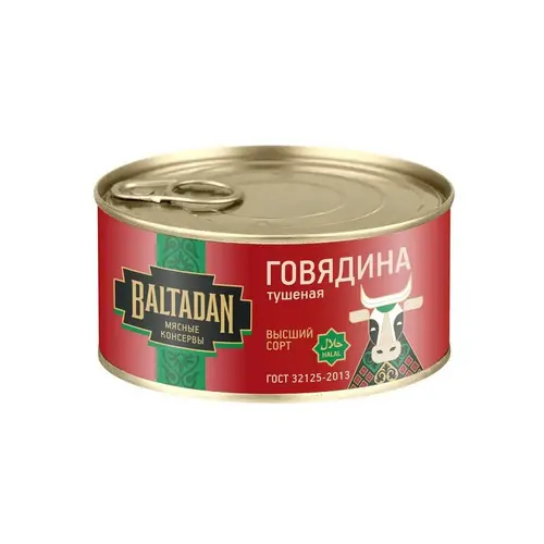 ГОВЯДИНА BALTADAN 325гр ТУШЕНАЯ В/С ГОСТ, ШК: 4630024622306