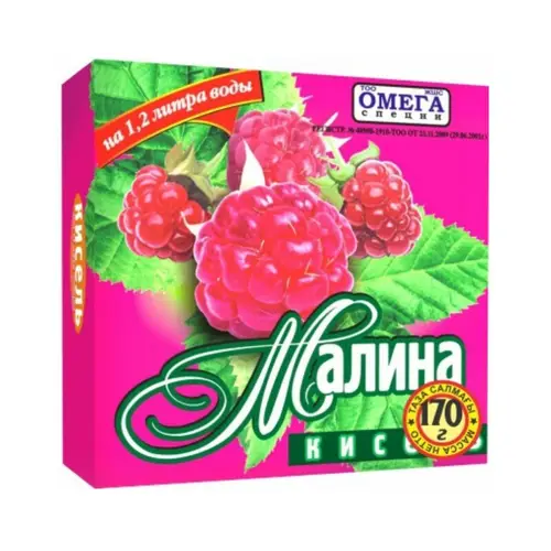 КИСЕЛЬ ОМЕГА 170ГР МАЛИНА, ШК: 4870144866086