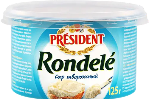 СЫР PRESIDENT 125гр 70% RONDELE СВЕЖИЙ, ШК: 3228024090167