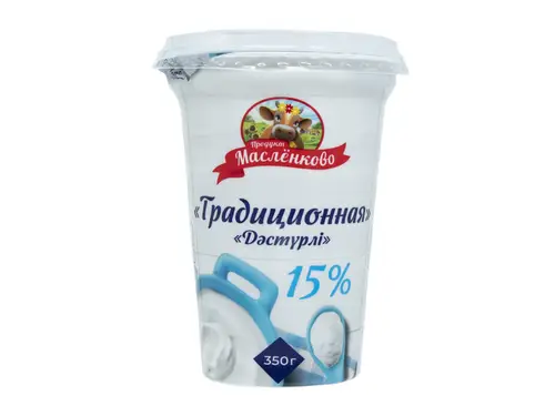 Сметанный продукт Масленково традиционная 15% 350 гр