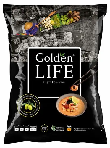 Чипсы Golden Life Со вкусом Том Ям, 90 г