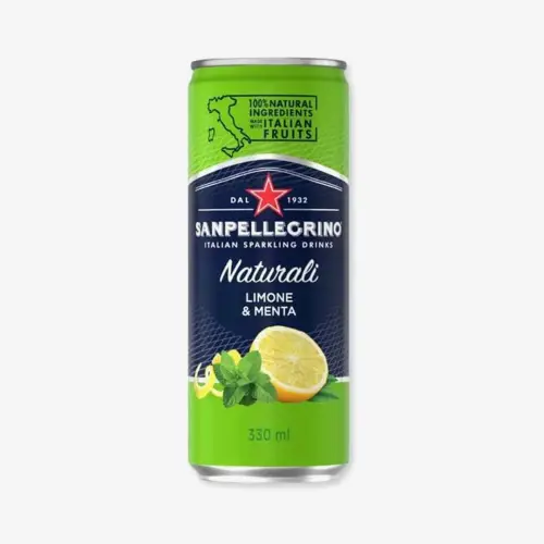 Напиток San Pellegrino Limone Menta сокосодержащий со вкусом лимона и мяты 0.33 л