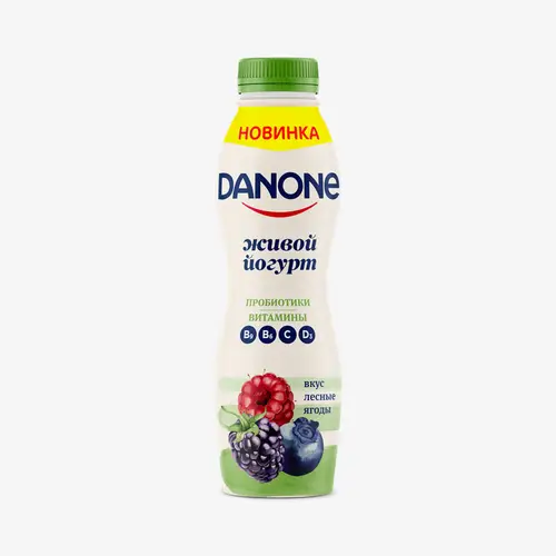 Питьевой йогурт Danone лесные ягоды, 670 мл