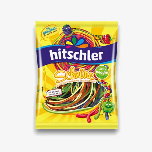 Карамель Hitschler жевательные шнурки, 125 г