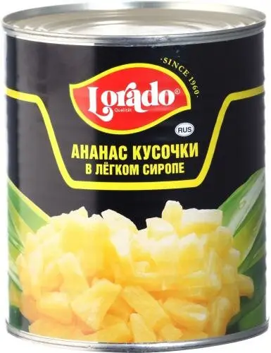 Ананасы Lorado кусочки 850г