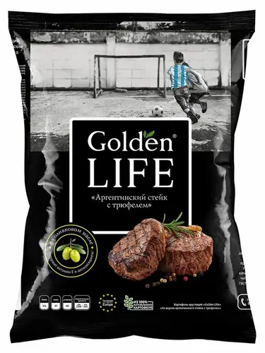 Чипсы Golden Life аргентинский стейк с трюфелем, 90г