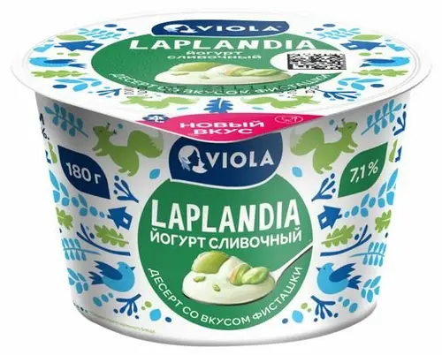 Йогурт Laplandia со вкусом фисташки 7.1% БЗМЖ, 180г