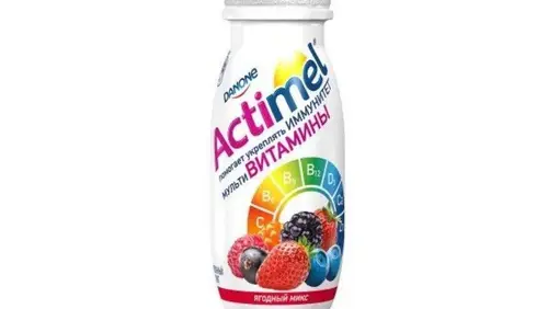 Напиток кисломолочный Actimel ягодный микс, 100 г