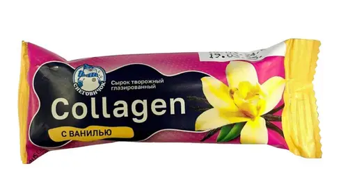 Сырок творожный Снеговичок collagen ваниль глазир 40г