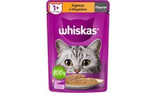 Корм Whiskas паштет кур/индейка75 г