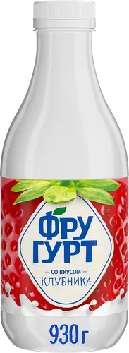 Напиток кисломолочный Фругурт со вкусом клубники 1%, без змж, 930г