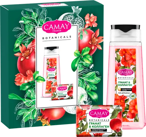 Подарочный набор Camay Pomegrante Гель для душа 250мл + Твердое мыло 85г